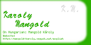 karoly mangold business card